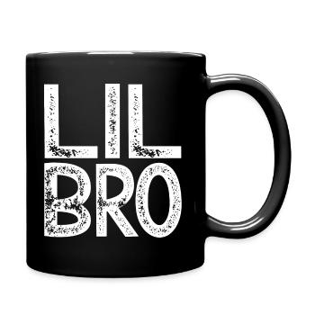 Lil Bro Brother kleiner großer Bruder Geschwister - Tasse einfarbig - Schwarz - Rechts