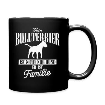 Bullterrier Hund Hundeliebhaber Geschenk - Tasse einfarbig - Schwarz - Rechts