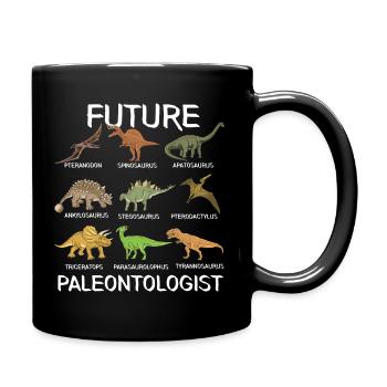 Zukünftiger Paläontologe Dinosaurier Forscher Dino - Tasse einfarbig - Schwarz - Rechts