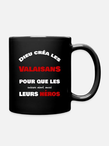 Dieu créa les Valaisans - Mug uni - noir