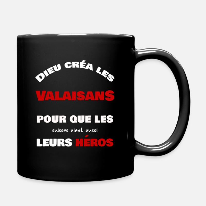 Dieu créa les Valaisans - Mug uni - noir