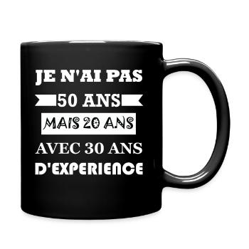 Cadeau anniversaire 50 ans - Mug uni - noir - Droite