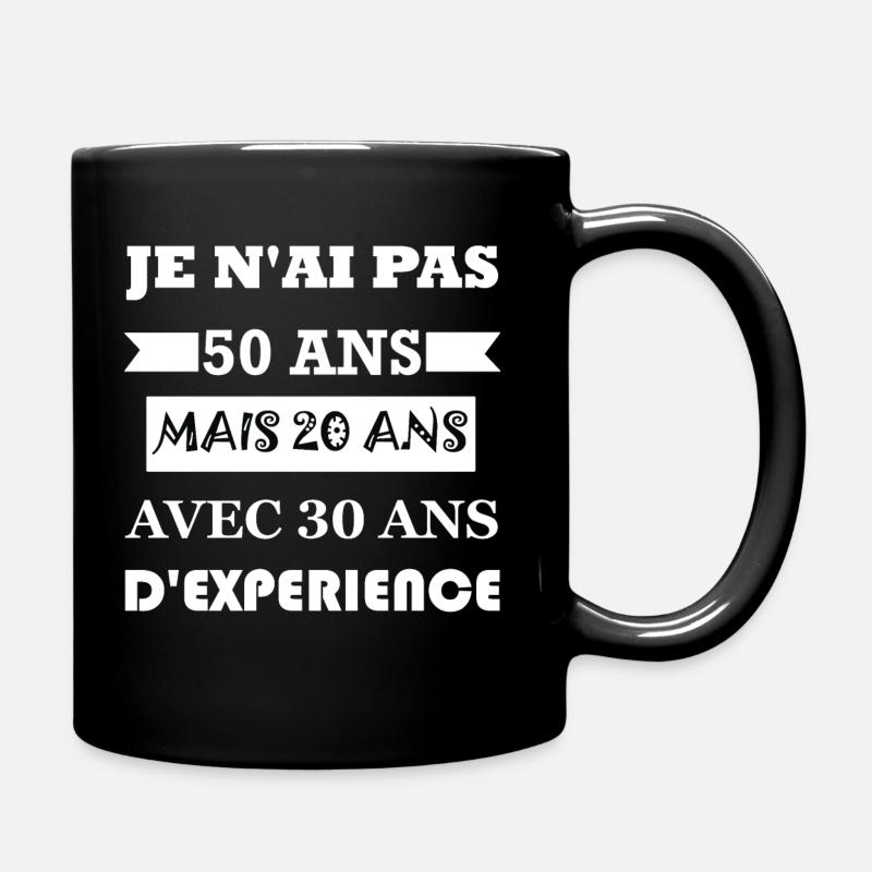 Cadeau anniversaire 50 ans - Mug uni - noir