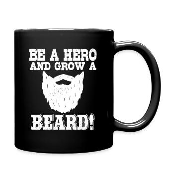 Cool beard saying - Full Colour Mug - black - Right