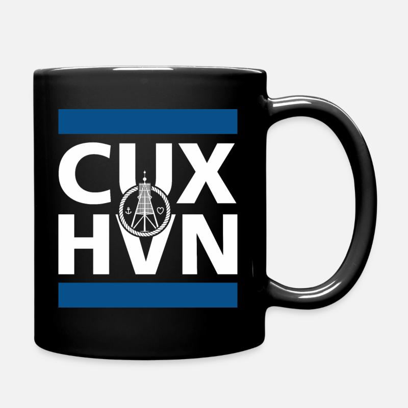 Cuxhaven Kugelbake Anker Herz maritim cuxhvn - Tasse einfarbig - Schwarz