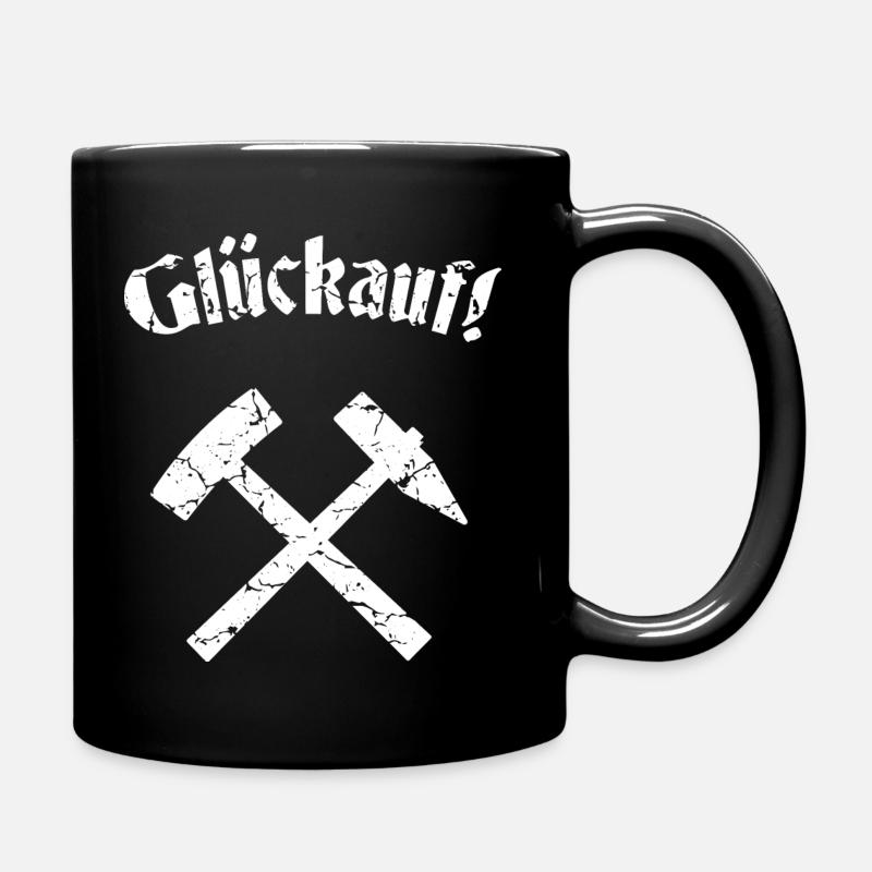 Glückauf - Tasse einfarbig - Schwarz