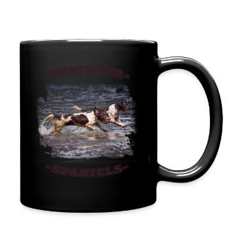 Springer Spaniel Hundefoto - Tasse einfarbig - Schwarz - Rechts