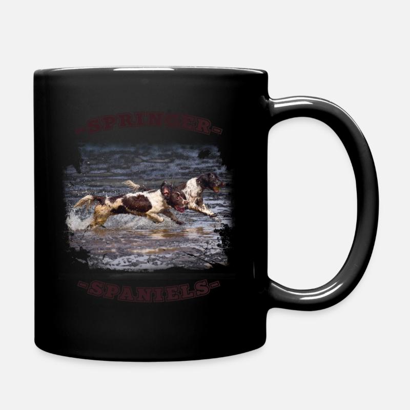 Springer Spaniel Hundefoto - Tasse einfarbig - Schwarz