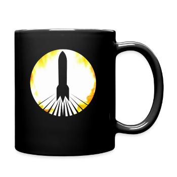 Lancement de fusée - Mug uni - noir - Droite