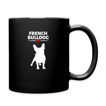 french bulldog - Tasse einfarbig - Schwarz - Rechts