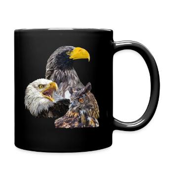 Pigargos and Owl - Full Colour Mug - black - Right