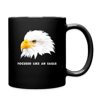 Bald eagle - Full Colour Mug - black - Right