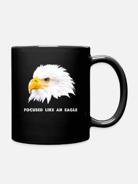 Bald eagle - Full Colour Mug - black