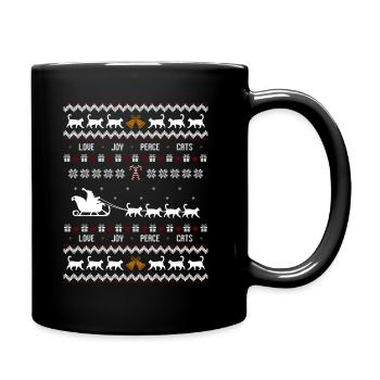 Cats Christmas Ugly Christmas - Full Colour Mug - black - Right
