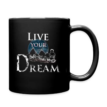 Sled dogs live your dream - Full Colour Mug - black - Right