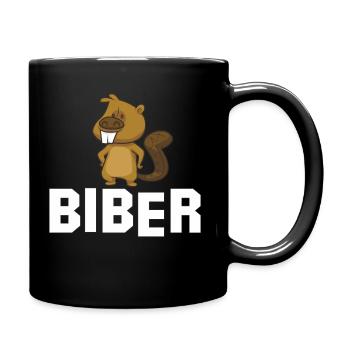 Biber - Tasse einfarbig - Schwarz - Rechts