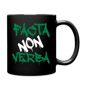 FACTA NON VERBA - Mug uni - noir - Droite