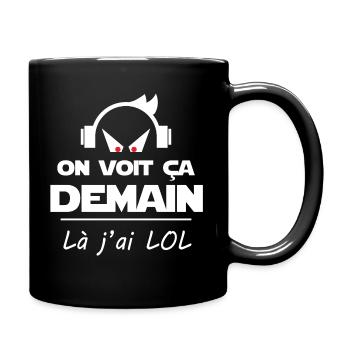 League of legend cadeau drôle lol gamer geek - Mug uni - noir - Droite