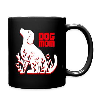 Dog mom - Full Colour Mug - black - Right