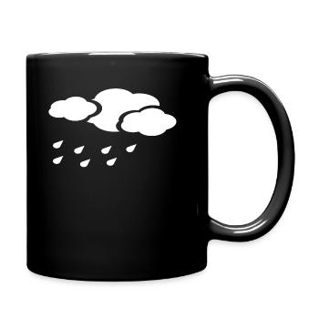 Nuage de pluie - Mug uni - noir - Droite