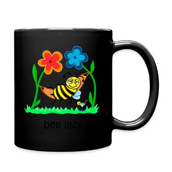 bee lazy, lazy bee, sweet bee, funny animals - Full Colour Mug - black - Right