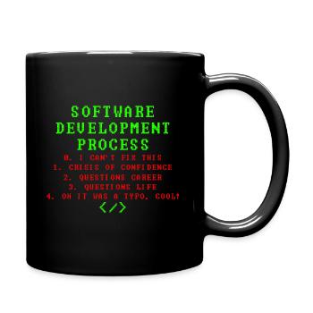 Informatiker Spruch IT - Tasse einfarbig - Schwarz - Rechts