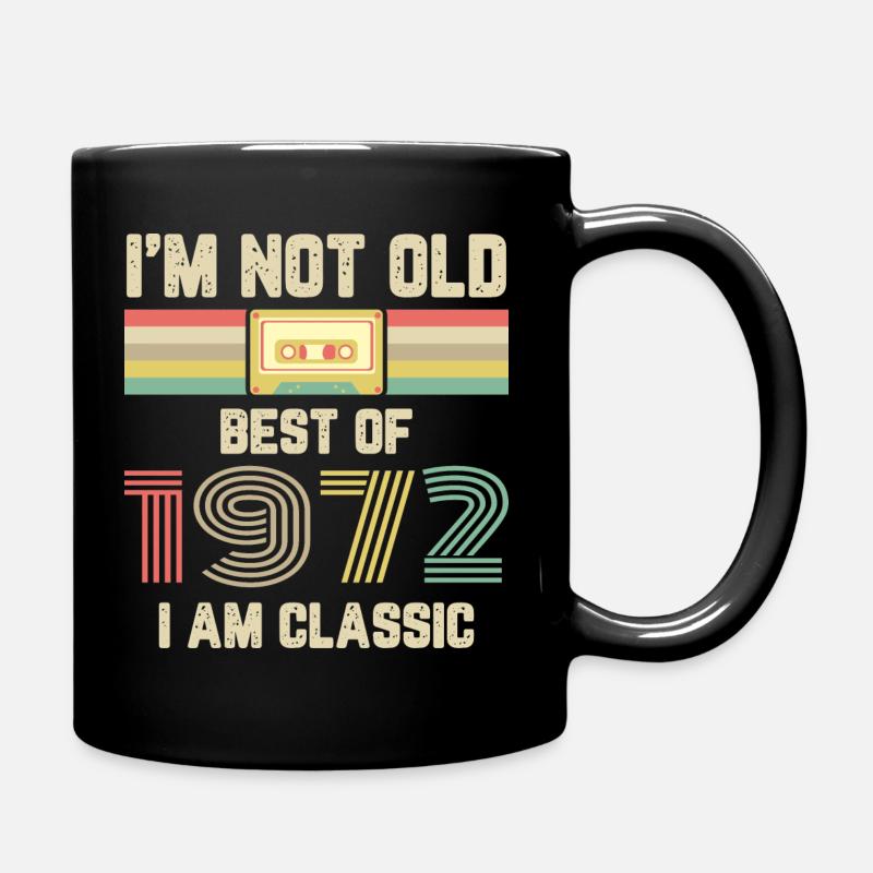 Vintage 1972 72 Anniversaire retro Millésime cadeau - Mug uni - noir