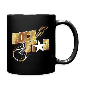 Guitar player - rock star guitar - Full Colour Mug - black - Right