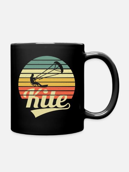 Kite Surfer Vintage Kitesurf Kitesurfer Kiter - Mug uni - noir