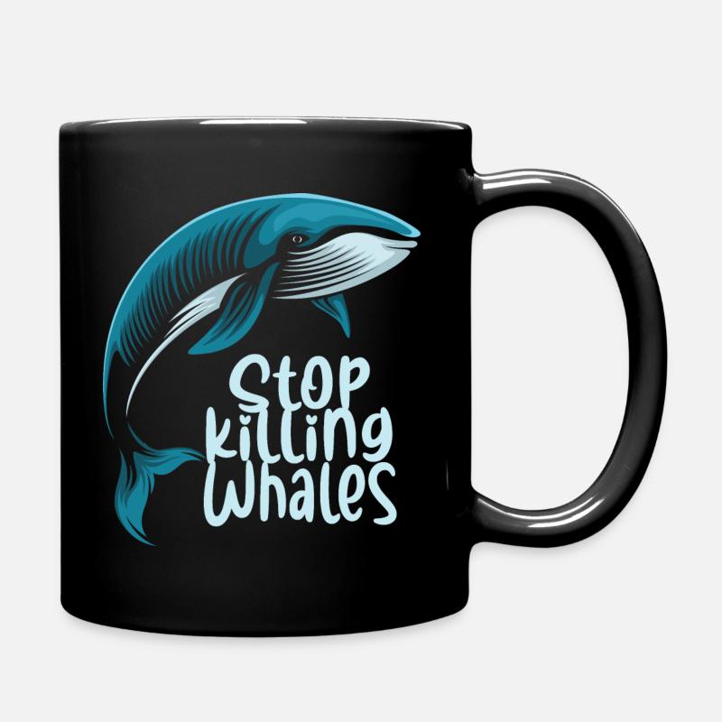 Walfisch - Tasse einfarbig - Schwarz