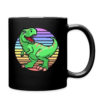 Coucher de soleil sur les dinosaures - Mug uni - noir - Droite