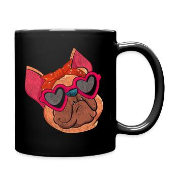 Bulldog français - Mug uni - noir - Droite
