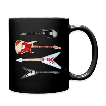 Gitarren Gitarrist Musiker Konzert Geburtstag Idee - Tasse einfarbig - Schwarz - Rechts