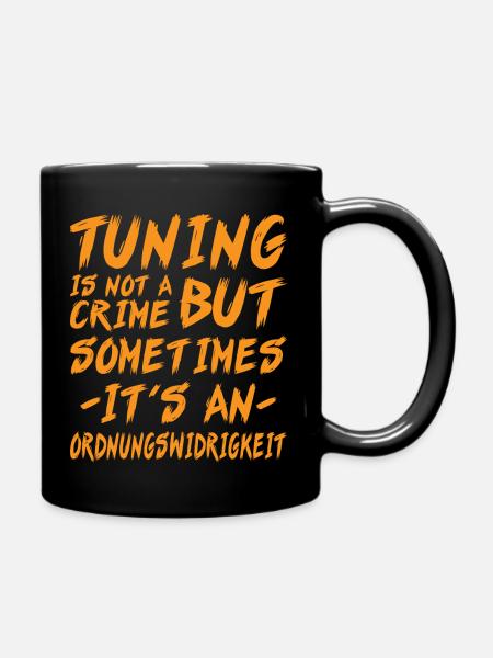Tuning gift car enthusiasts mechanic - Full Colour Mug - black