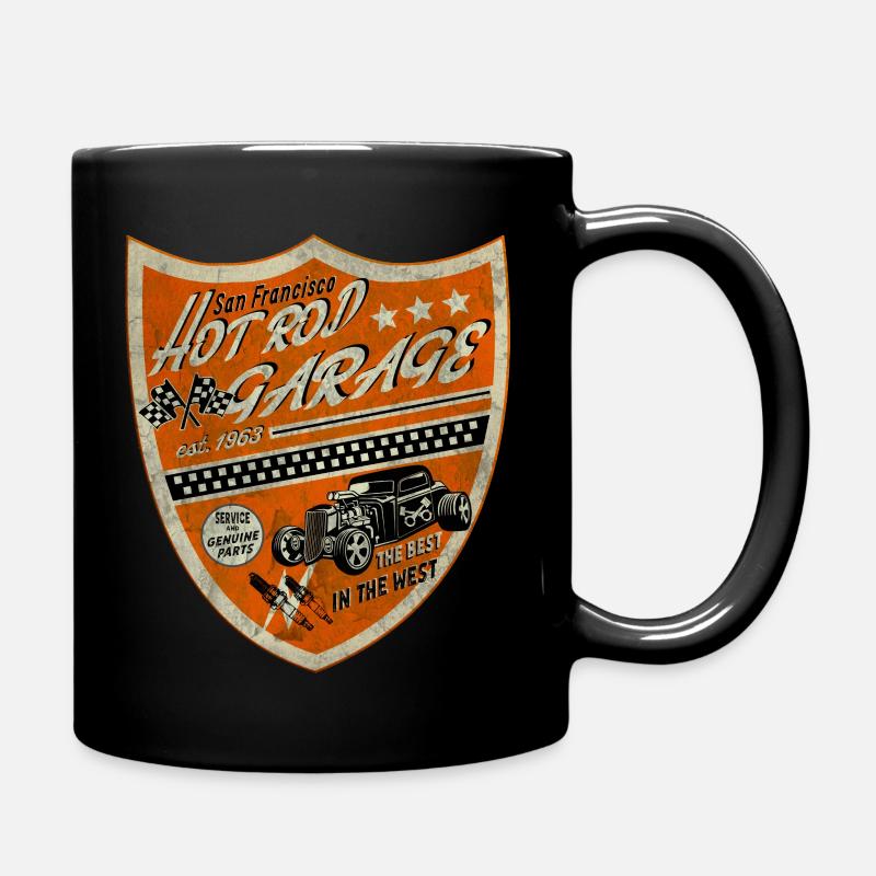 San Francisco Hot rod garage - Tasse einfarbig - Schwarz