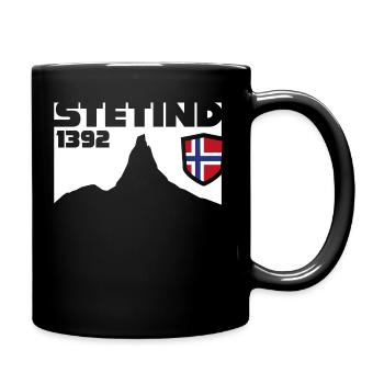 Stetind Norge Norwegische Flagge Berg Kletterer - Tasse einfarbig - Schwarz - Rechts