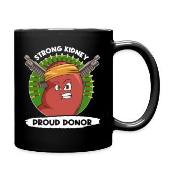 Organ donation design for a kidney donor - Full Colour Mug - black - Right