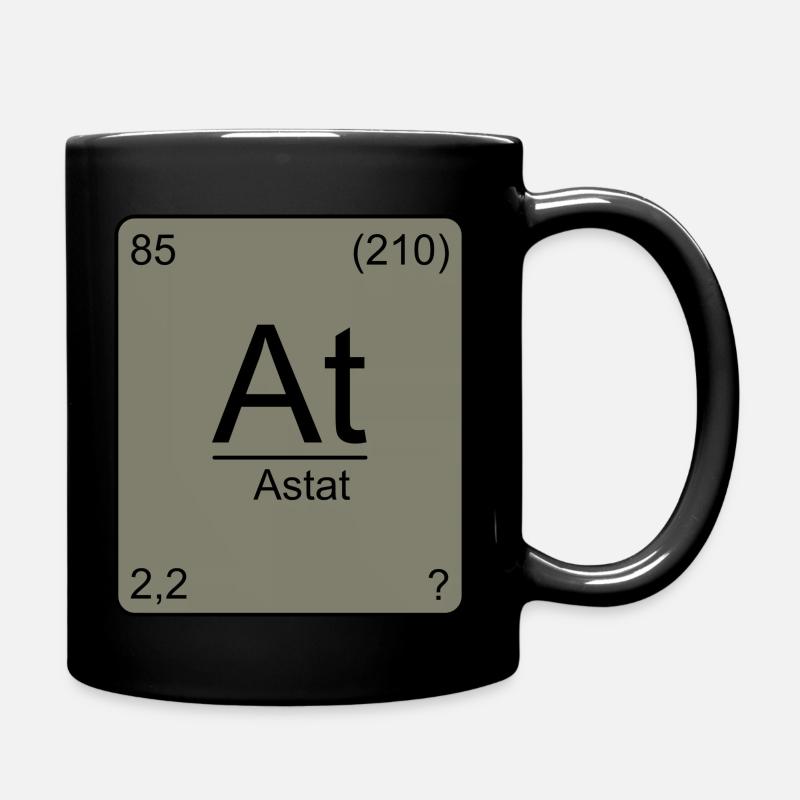 Astat, Periodensystem, Chemie, Physik, Element - Tasse einfarbig - Schwarz