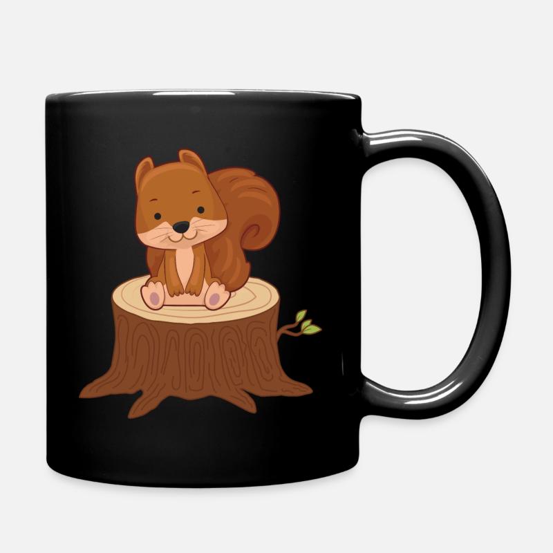 Eichhörnchen - Tasse einfarbig - Schwarz