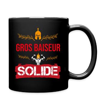 cadeau beauf marrant gros baiseur solide spartiate - Mug uni - noir - Droite