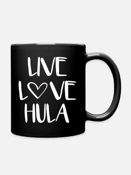 Live Love Hula - Mug uni - noir