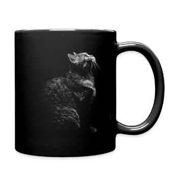 Süße Katze Foto - Tasse einfarbig - Schwarz - Rechts