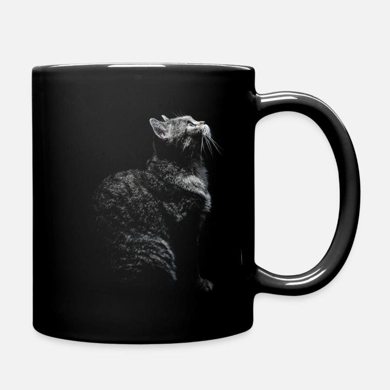 Cute cat photo - Full Colour Mug - black