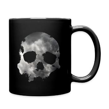 Schädel - Tasse einfarbig - Schwarz - Rechts