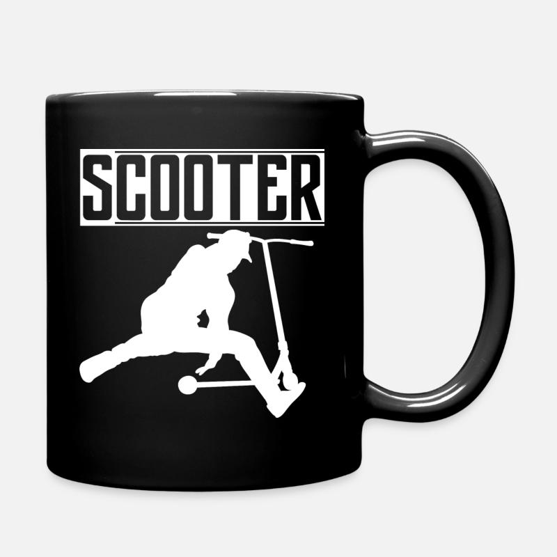 Stunt Scooter Roller Kinder Geschenke Jugendliche - Tasse einfarbig - Schwarz