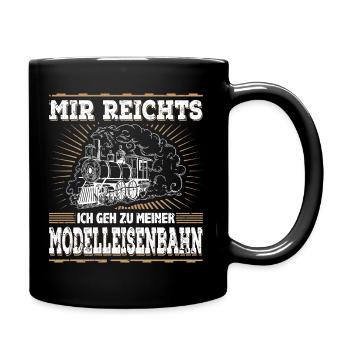 Mir Reichts Ich Geh Zu Meiner Modelleisenbahn - Tasse einfarbig - Schwarz - Rechts