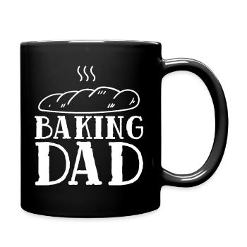 Backen Papa Bäcker Bäckerei Gebäck Bäckerin - Tasse einfarbig - Schwarz - Rechts