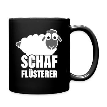 Schaf Flüsterer Geschenk Schäfer - Tasse einfarbig - Schwarz - Rechts