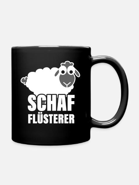Schaf Flüsterer Geschenk Schäfer - Tasse einfarbig - Schwarz