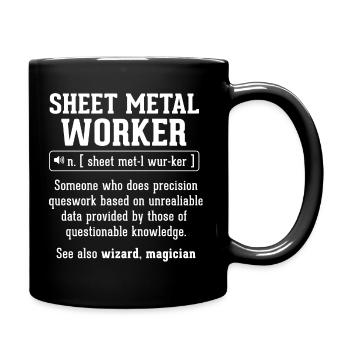 Définition du travailleur de la tôle - soudeur - Mug uni - noir - Droite